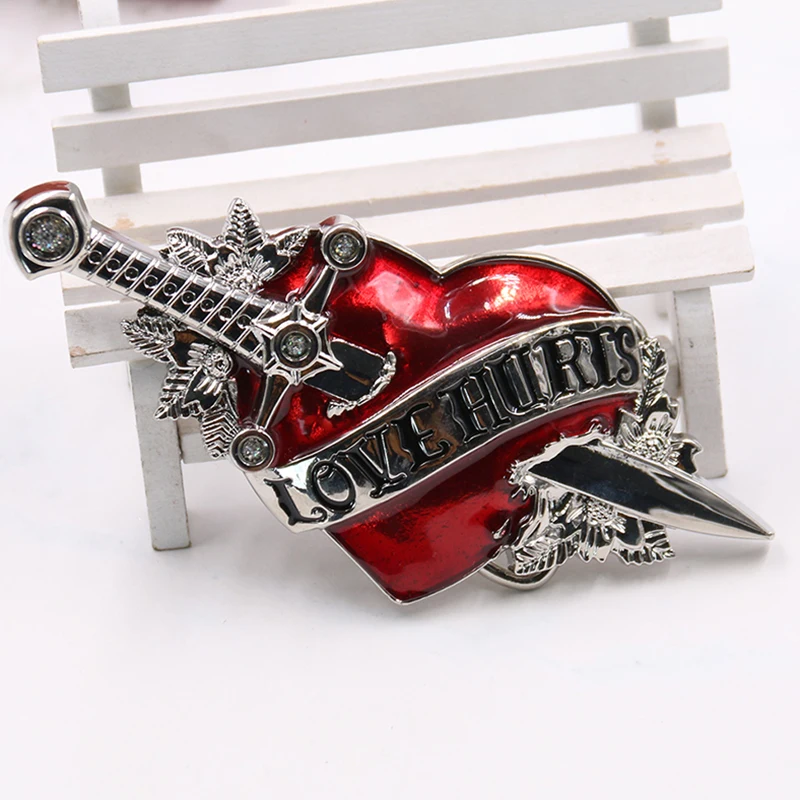 Love In Hurts Bleeding Stabbed Sword Belt Buckle Suitable for 4cm Wideth Snap on Belt Free Shipping
Love In Hurts Bleeding Stabbed Sword Belt Buckle Suitable for 4cm Wideth Snap on Belt Free Shipping