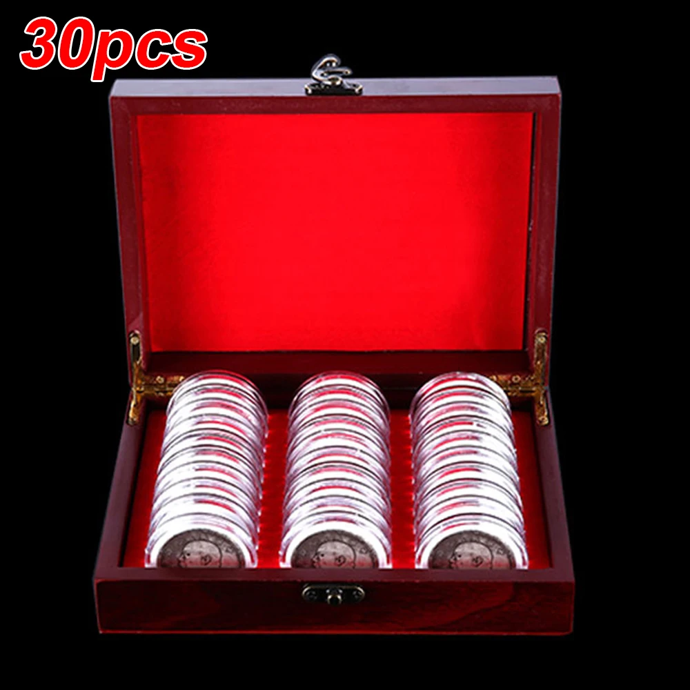 30Pcs Round Coin Holders Storage Cases Wooden Container Display Collection Box Rectangle Coin Storage Box Coin Collect Organizer
30Pcs Round Coin Holders Storage Cases Wooden Container Display Collection Box Rectangle Coin Storage Box Coin Collect Organizer