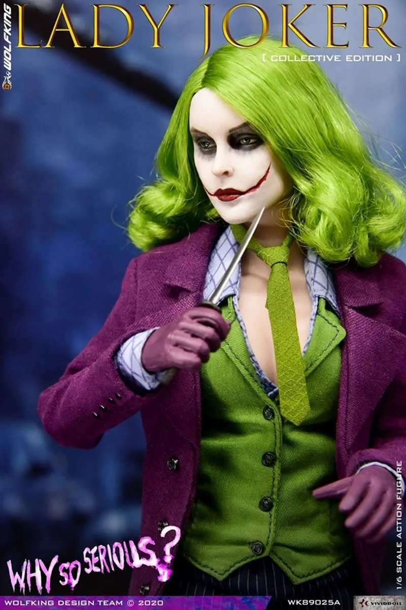 WOLFKING WK89025A 1/6 Lady Joker Action Figure with Three Head Carving Full Set Toys for Collection
WOLFKING WK89025A 1/6 Lady Joker Action Figure with Three Head Carving Full Set Toys for Collection