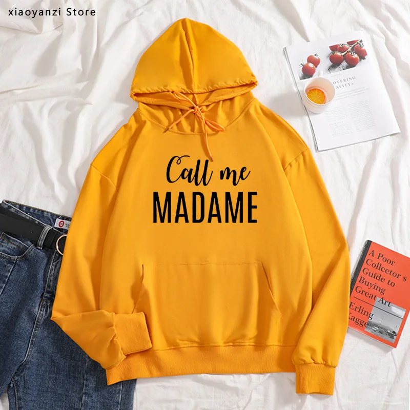 Call me madame Women hoodies Cotton Casual Funny sweatshirts For Lady pullovers Hipster sportswear Tops-468
Call me madame Women hoodies Cotton Casual Funny sweatshirts For Lady pullovers Hipster sportswear Tops-468