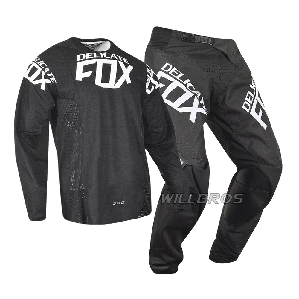 Delicate Fox 360 Kila Automotive MTB Bike Off-road Black Set Motocross Locomotive Suit
Delicate Fox 360 Kila Automotive MTB Bike Off-road Black Set Motocross Locomotive Suit