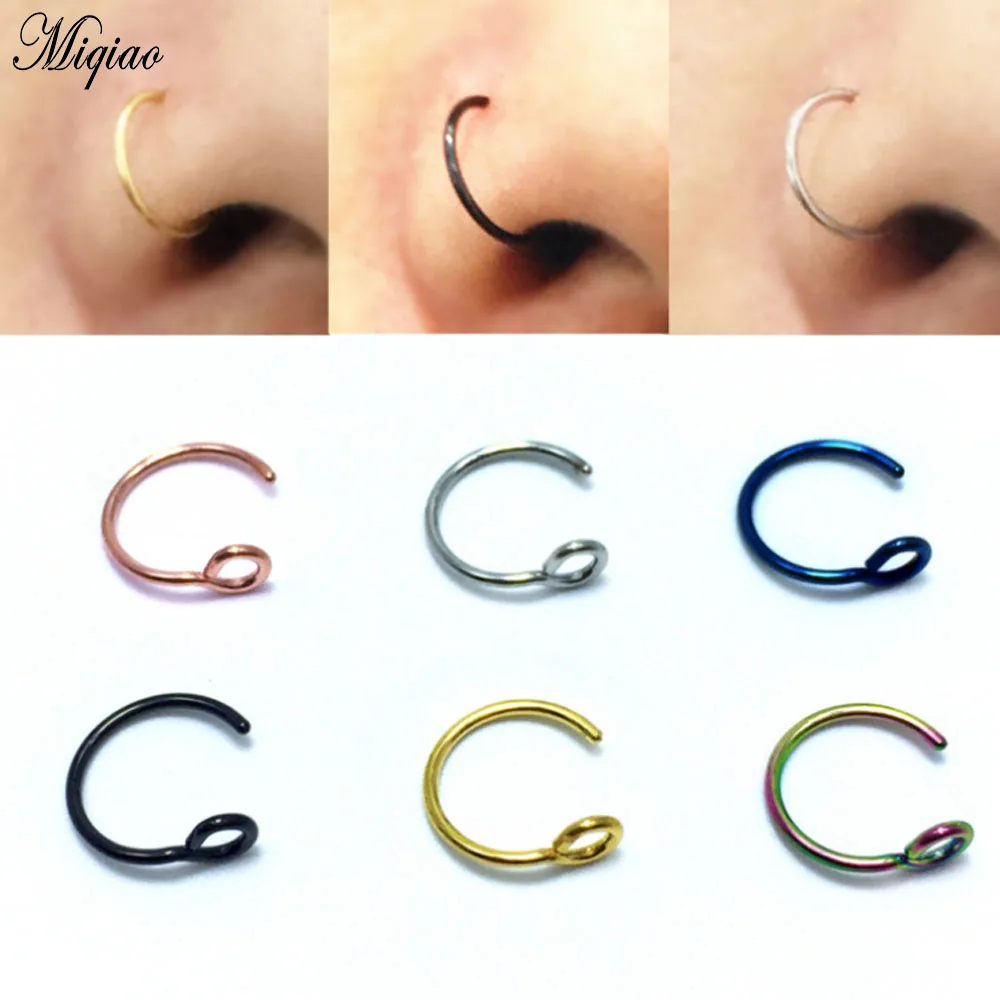 Miqiao 5pc/lot false nose ring Titanium steel vacuum plating does not fade false nose ring nails
Miqiao 5pc/lot false nose ring Titanium steel vacuum plating does not fade false nose ring nails
