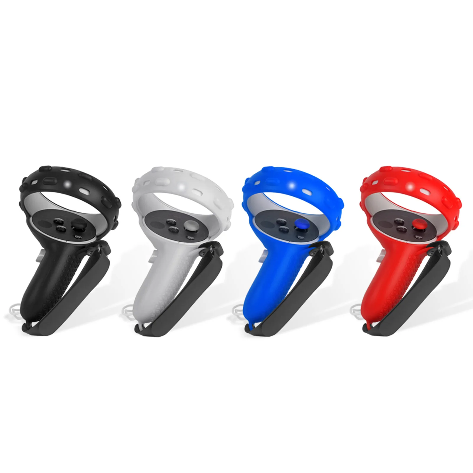 Soft Silicone Handle Grip Cover Controller Protective Sleeve Cover with Hand Strap For Oculus Quest 2 VR Handle Accessories
Soft Silicone Handle Grip Cover Controller Protective Sleeve Cover with Hand Strap For Oculus Quest 2 VR Handle Accessories