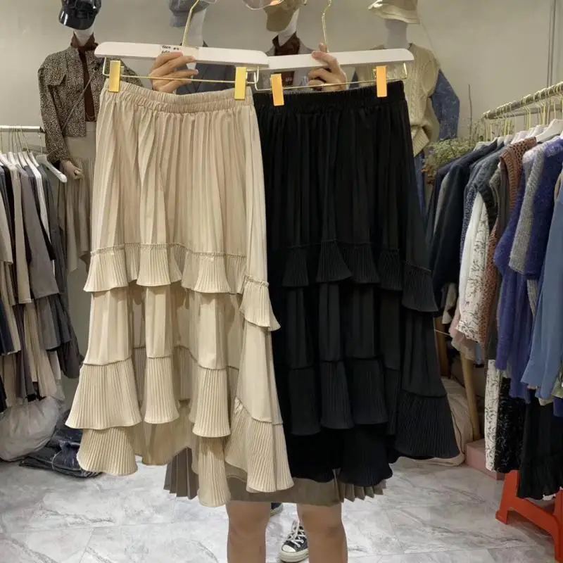 2021 Summer New Korean Elastic High Waist Slimming Retro Cake Skirt Simple Black Casual Women A-line Long Skirt Free Shipping
2021 Summer New Korean Elastic High Waist Slimming Retro Cake Skirt Simple Black Casual Women A-line Long Skirt Free Shipping