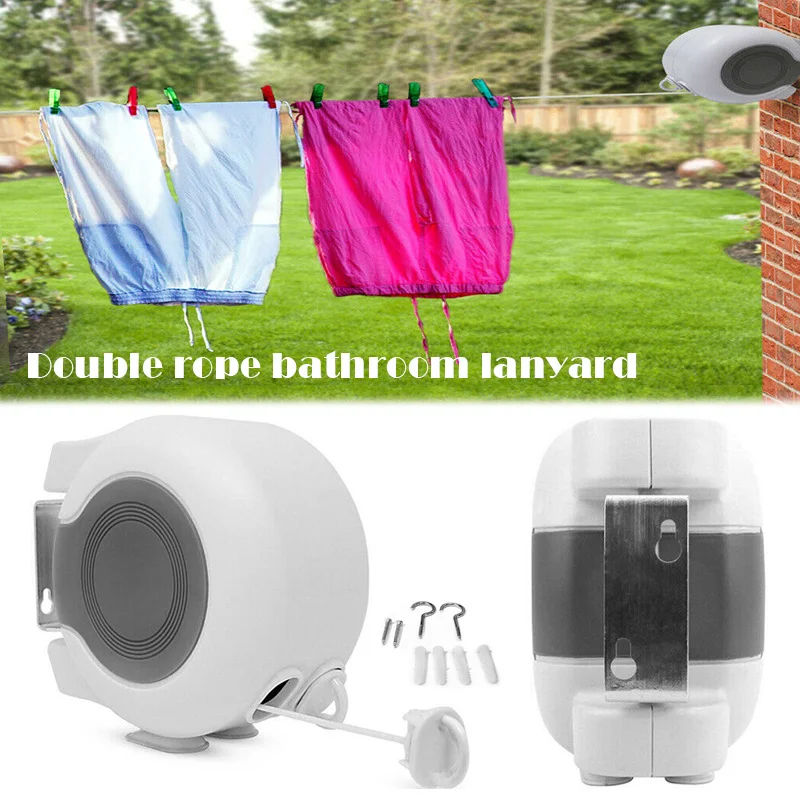 13M Double Line Wall Hanger Retractable Clothesline Indoor Clothes Dryer Drying Rack DSD666
13M Double Line Wall Hanger Retractable Clothesline Indoor Clothes Dryer Drying Rack DSD666