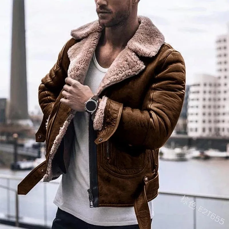 New Men 's Jacket Handsome Lapel Fur One Lamb Wool Men Clothing Suede Casual Loose Cold and Warm Coat Winter Plus Size
New Men 's Jacket Handsome Lapel Fur One Lamb Wool Men Clothing Suede Casual Loose Cold and Warm Coat Winter Plus Size