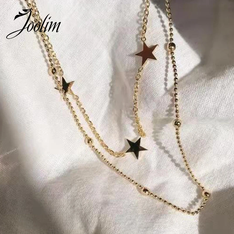 Joolim Jewelry High End Wholesale No Fade Fashion Dainty Double Layer Star Stainless Steel Necklace For Women
Joolim Jewelry High End Wholesale No Fade Fashion Dainty Double Layer Star Stainless Steel Necklace For Women