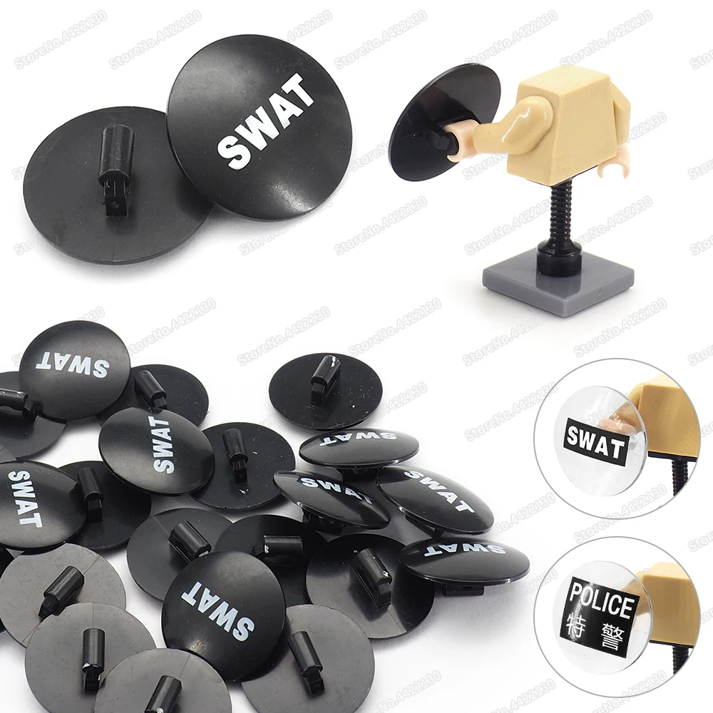 Military Black Bulletproof Shield Building Block Moc Troop Figures Army Riot Equipment WW2 Model Child Christmas Boy Creator Toy
Military Black Bulletproof Shield Building Block Moc Troop Figures Army Riot Equipment WW2 Model Child Christmas Boy Creator Toy
