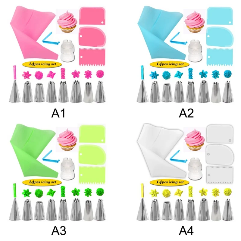 14 PCS/Set Cake Decorating Tools Pastry Bag 8pcs Stainless Steel Icing Nozzles Set Diy Cake Decorating Reusable Clip Baking Tool
14 PCS/Set Cake Decorating Tools Pastry Bag 8pcs Stainless Steel Icing Nozzles Set Diy Cake Decorating Reusable Clip Baking Tool