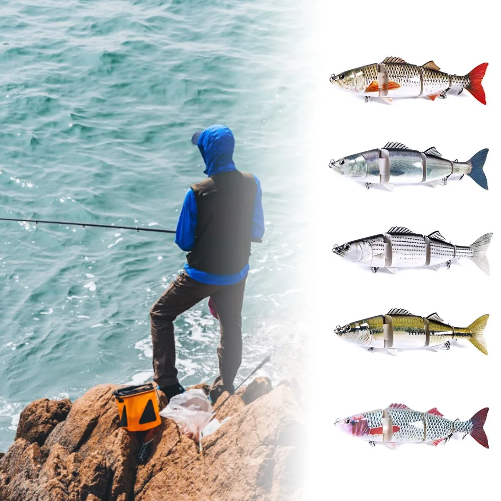 1pcs Minnow Fishing Lure 130mm 18.5g Multi Jointed Sections Crankbait Artificial Hard Bait Bass Trolling Pike Carp Fishing Tools
1pcs Minnow Fishing Lure 130mm 18.5g Multi Jointed Sections Crankbait Artificial Hard Bait Bass Trolling Pike Carp Fishing Tools