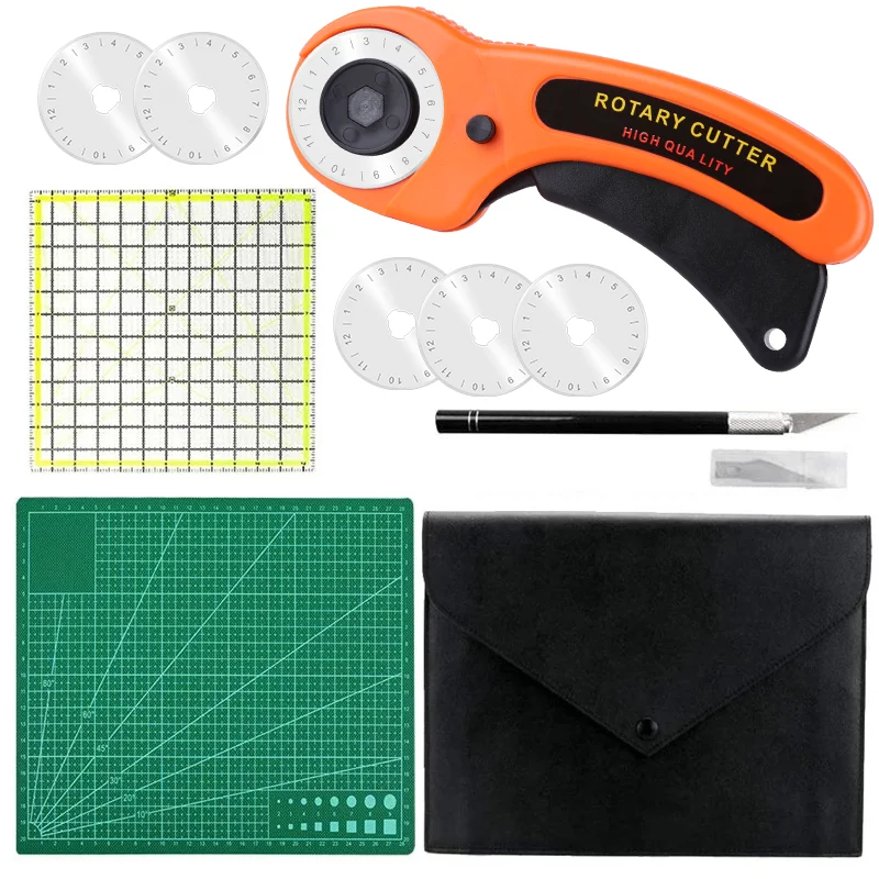 LMDZ 5 PCS Rotary Cutter Kit Patchwork Ruler Sewing Kit Cloth Knife Hand Cutting Knife Set DIY Sewing Tools
LMDZ 5 PCS Rotary Cutter Kit Patchwork Ruler Sewing Kit Cloth Knife Hand Cutting Knife Set DIY Sewing Tools