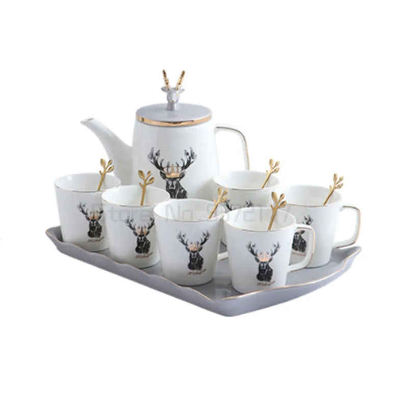 8pcs Nordic Art Deer Head Luxury Phnom Penh Coffee Cup High-grade Ceramic Home Afternoon Tea Set Set Home Office Supplies Gifts
8pcs Nordic Art Deer Head Luxury Phnom Penh Coffee Cup High-grade Ceramic Home Afternoon Tea Set Set Home Office Supplies Gifts