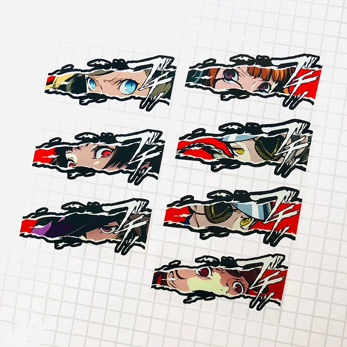 

7x Car Styling Classic Anime Eye Decorate Stickers for P5 Persona Niijima Shingo Volume Anokumura Haru Yoshizawa Futaba