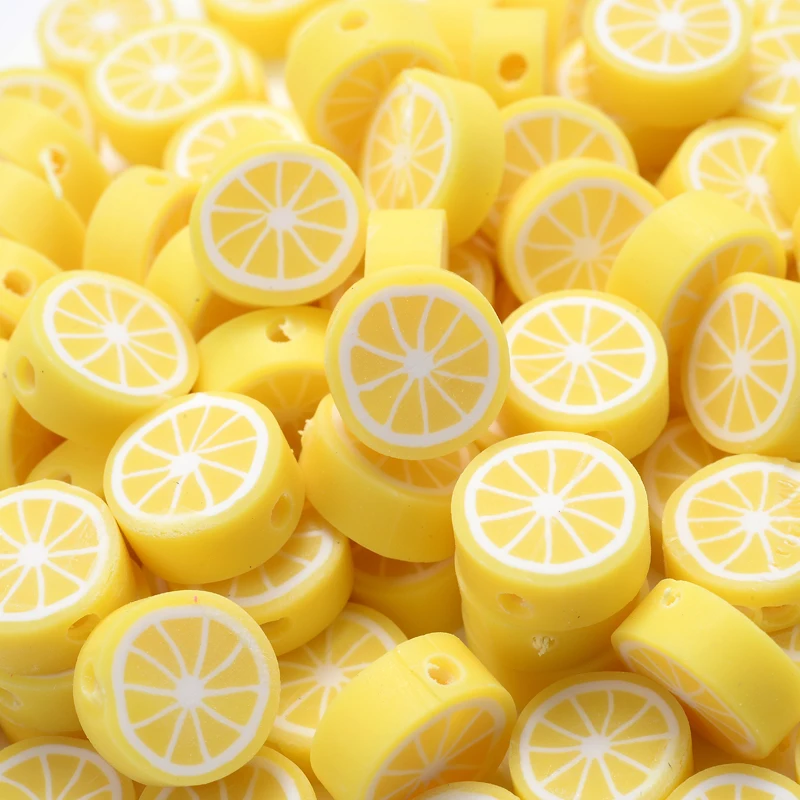 30Pcs/Lot Yellow Lemon Shape Clay Beads 10mm Charm Fruit Polymer Clay Spacer Beads For DIY Jewelry Making Bracelet Accessories
30Pcs/Lot Yellow Lemon Shape Clay Beads 10mm Charm Fruit Polymer Clay Spacer Beads For DIY Jewelry Making Bracelet Accessories