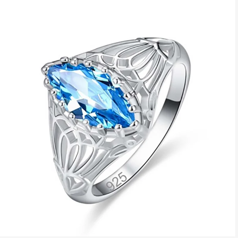 Hot Sale Ladies Silver Color Hollow Engraving Blue Green Crystal Zircon Rhinestone Female Ring for Women Party Jewelry
Hot Sale Ladies Silver Color Hollow Engraving Blue Green Crystal Zircon Rhinestone Female Ring for Women Party Jewelry