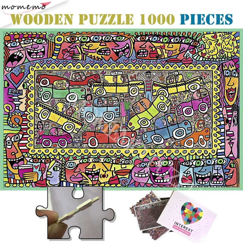 City People 1000 Pieces Wooden Jigsaw Puzzles Customized Adults Abstract Painting Picture Puzzle Toys 1000 Piece DIY Puzzle Game
City People 1000 Pieces Wooden Jigsaw Puzzles Customized Adults Abstract Painting Picture Puzzle Toys 1000 Piece DIY Puzzle Game