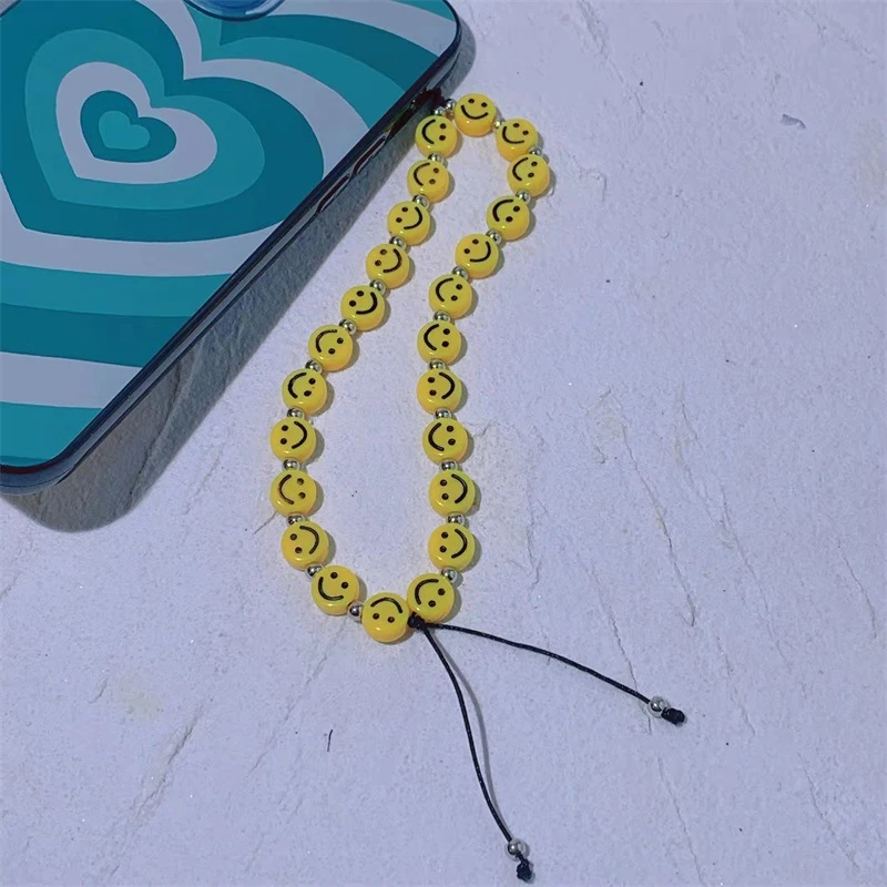 New Naughty Yellow Smiley Face White Imitation Pearl Mix And Match Mobile Phone Women Anti-Lost Lanyard Chain Accessory Jewelry
New Naughty Yellow Smiley Face White Imitation Pearl Mix And Match Mobile Phone Women Anti-Lost Lanyard Chain Accessory Jewelry