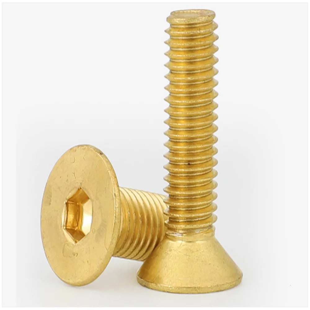 M2 M2.5 M3 M4 Brass Hexagon Socket Screws Hex Countersunk Flat Head Vis Allen Studs Machine Parafuso Tornillos Viti Pins DIN7991
M2 M2.5 M3 M4 Brass Hexagon Socket Screws Hex Countersunk Flat Head Vis Allen Studs Machine Parafuso Tornillos Viti Pins DIN7991