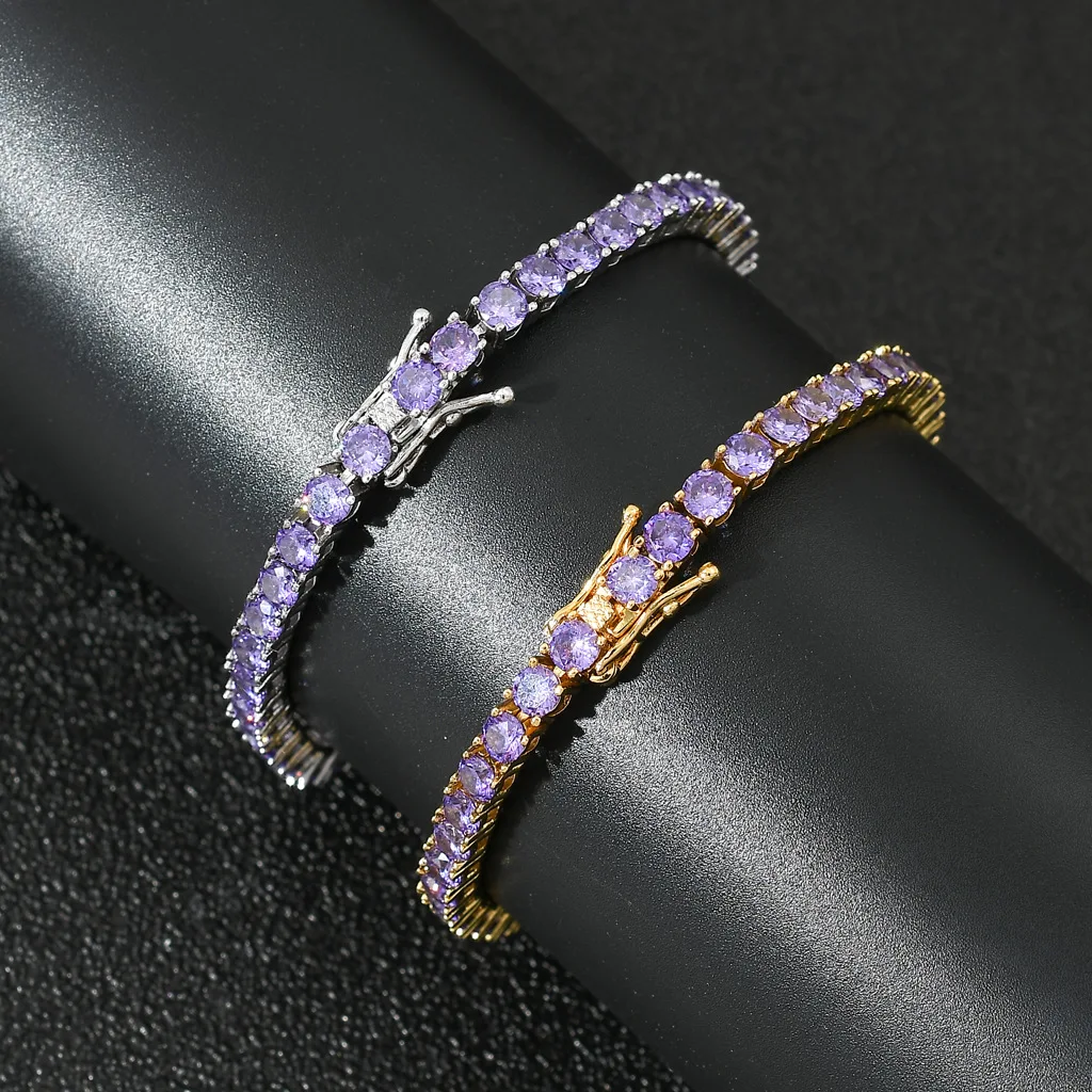 HipHop 4MM Men Bracelet Tennis 5A+ Cubic Zirconia Real Gold Plating Choker Bling Purple Crystal Chain Necklace Women Jewelry Men
HipHop 4MM Men Bracelet Tennis 5A+ Cubic Zirconia Real Gold Plating Choker Bling Purple Crystal Chain Necklace Women Jewelry Men