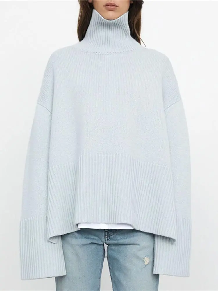 Giyu Striped Solid Autumn Casual Swearters Women Long Sleeve Turtleneck Split Loose Pullovers Fashion Female Oversized Clothing
Giyu Striped Solid Autumn Casual Swearters Women Long Sleeve Turtleneck Split Loose Pullovers Fashion Female Oversized Clothing