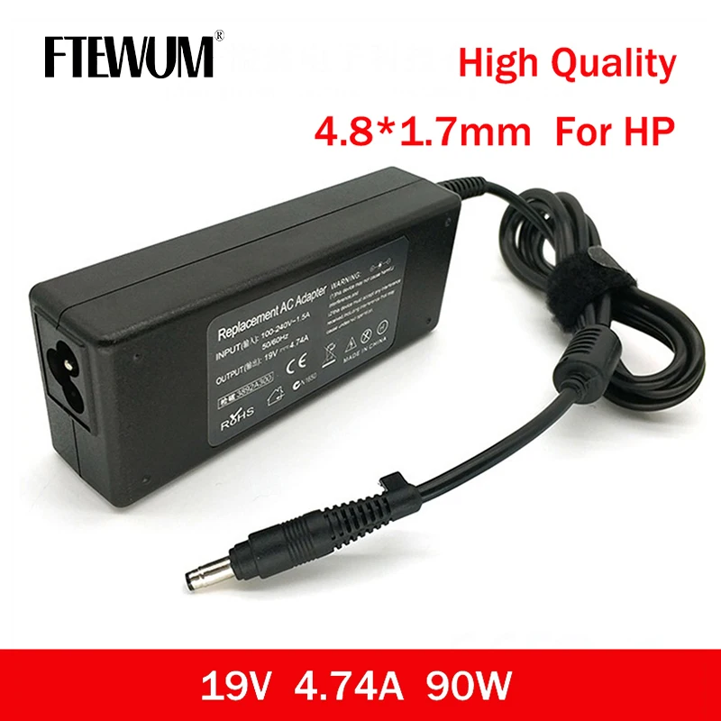 

19V 4.74A 90W 4.8*1.7mm AC Laptop Charger Nptebook Power Adapter For HP Portable Charger For HP G70/G70t/G71 Laptop Adapter
