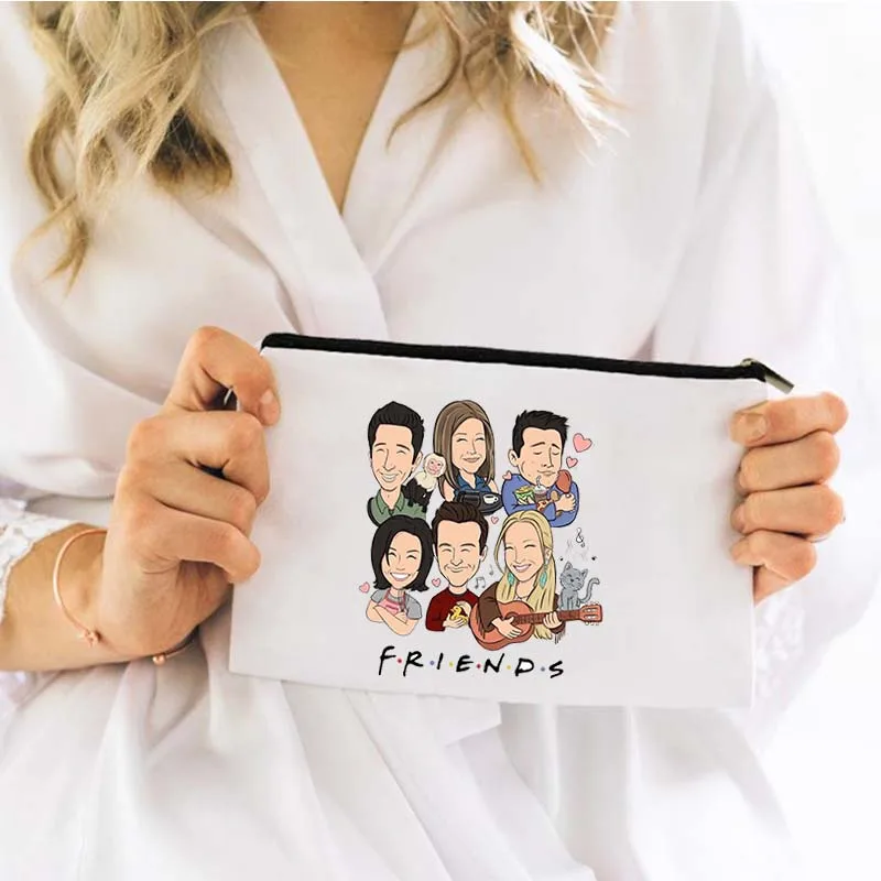 Friends TV Show Cosmetic Bag for Makeup Bags Mini Handbags Kawaii Travel Free Shipping Women's Woman Pouch Storage Make Up
Friends TV Show Cosmetic Bag for Makeup Bags Mini Handbags Kawaii Travel Free Shipping Women's Woman Pouch Storage Make Up