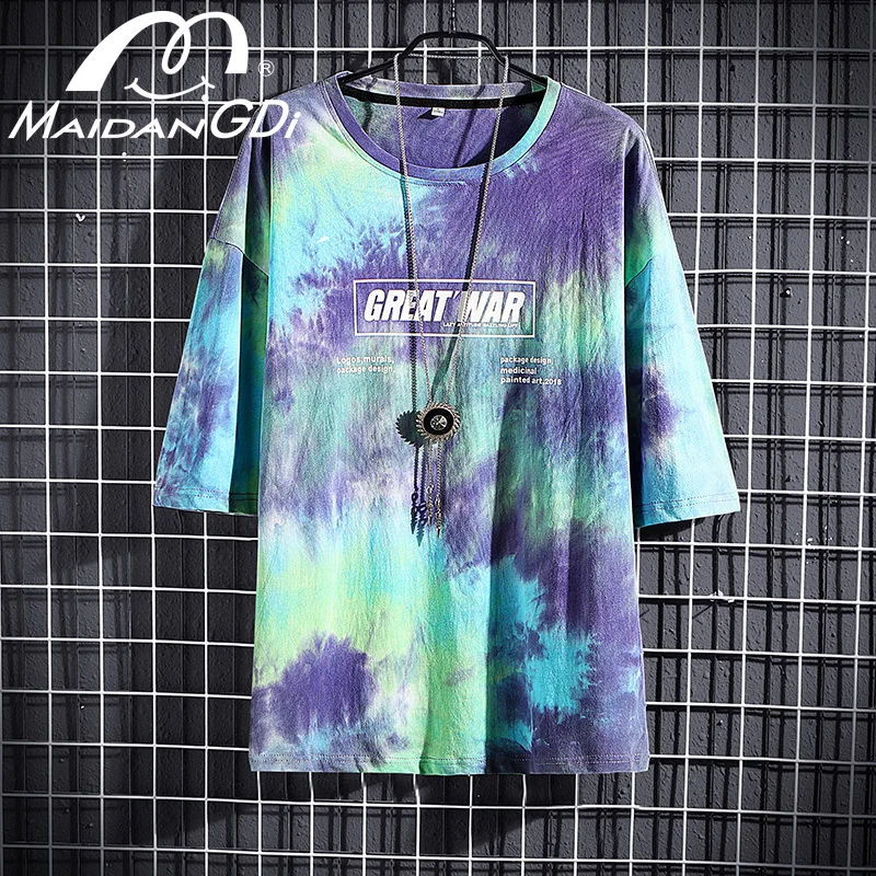 MaiDangDi Men T-Shirt 2021 New Design Printing Tie-dye Tops Unisex Short Sleeve Fashion Tops Comfortable Breathable Male Clothes
MaiDangDi Men T-Shirt 2021 New Design Printing Tie-dye Tops Unisex Short Sleeve Fashion Tops Comfortable Breathable Male Clothes