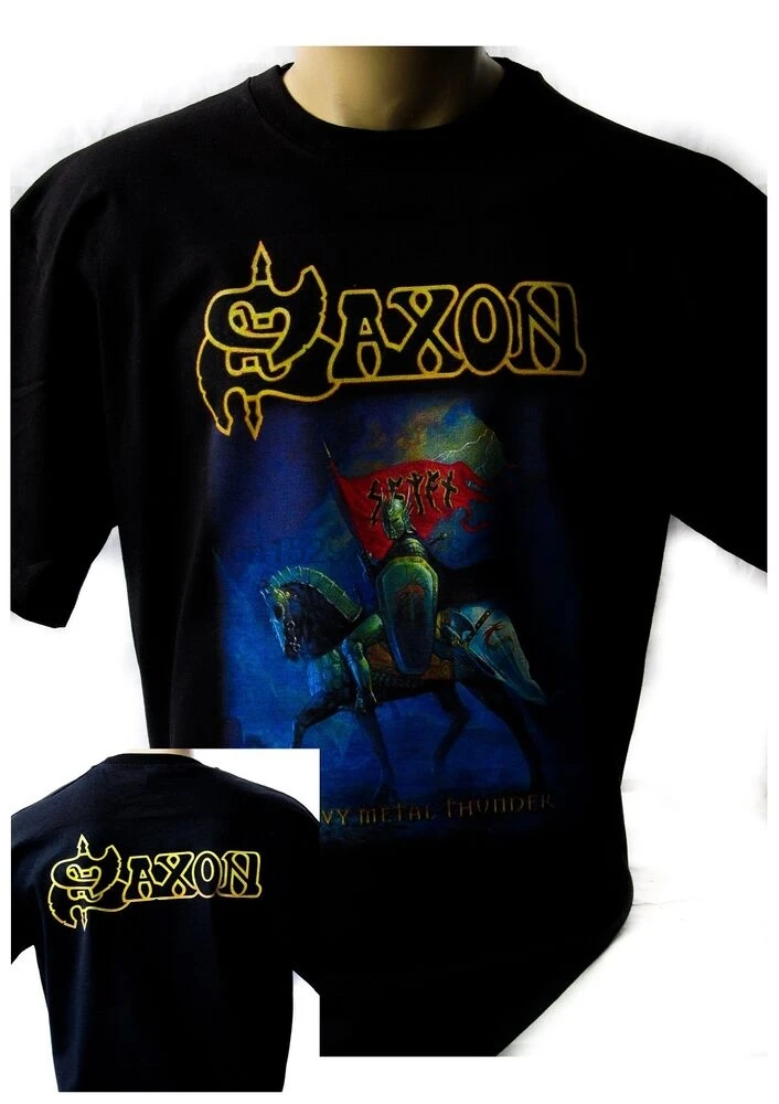 

Новинка 2002, черная футболка SAXON из тяжелого металла, рок-группы