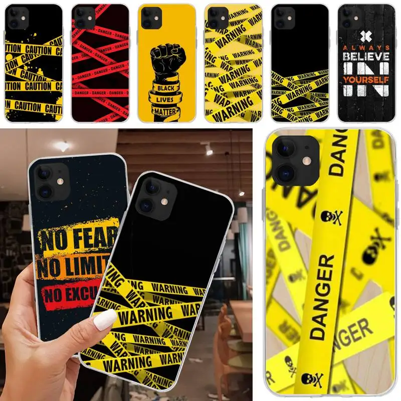 Danger Yellow Bar Phone Case Matching Coque Transparent For Iphone XR 11 12 13 Pro X XS Max 6 7 8 6s Plus SE2020 Case
Danger Yellow Bar Phone Case Matching Coque Transparent For Iphone XR 11 12 13 Pro X XS Max 6 7 8 6s Plus SE2020 Case