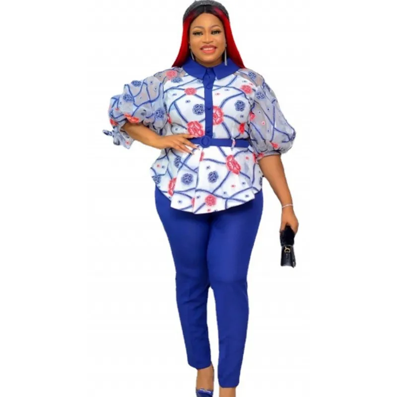African Clothes For Women 2 Piece Set Puff Sleeve Tops Outfits 2021 Autumn Print Fashion Elegant African Office Lady Pant Suits
African Clothes For Women 2 Piece Set Puff Sleeve Tops Outfits 2021 Autumn Print Fashion Elegant African Office Lady Pant Suits