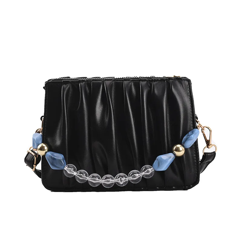 Pleated small square bag casual bag string bead handbag 2021 summer new fashion texture one-shoulder stiletto women's bag
Pleated small square bag casual bag string bead handbag 2021 summer new fashion texture one-shoulder stiletto women's bag