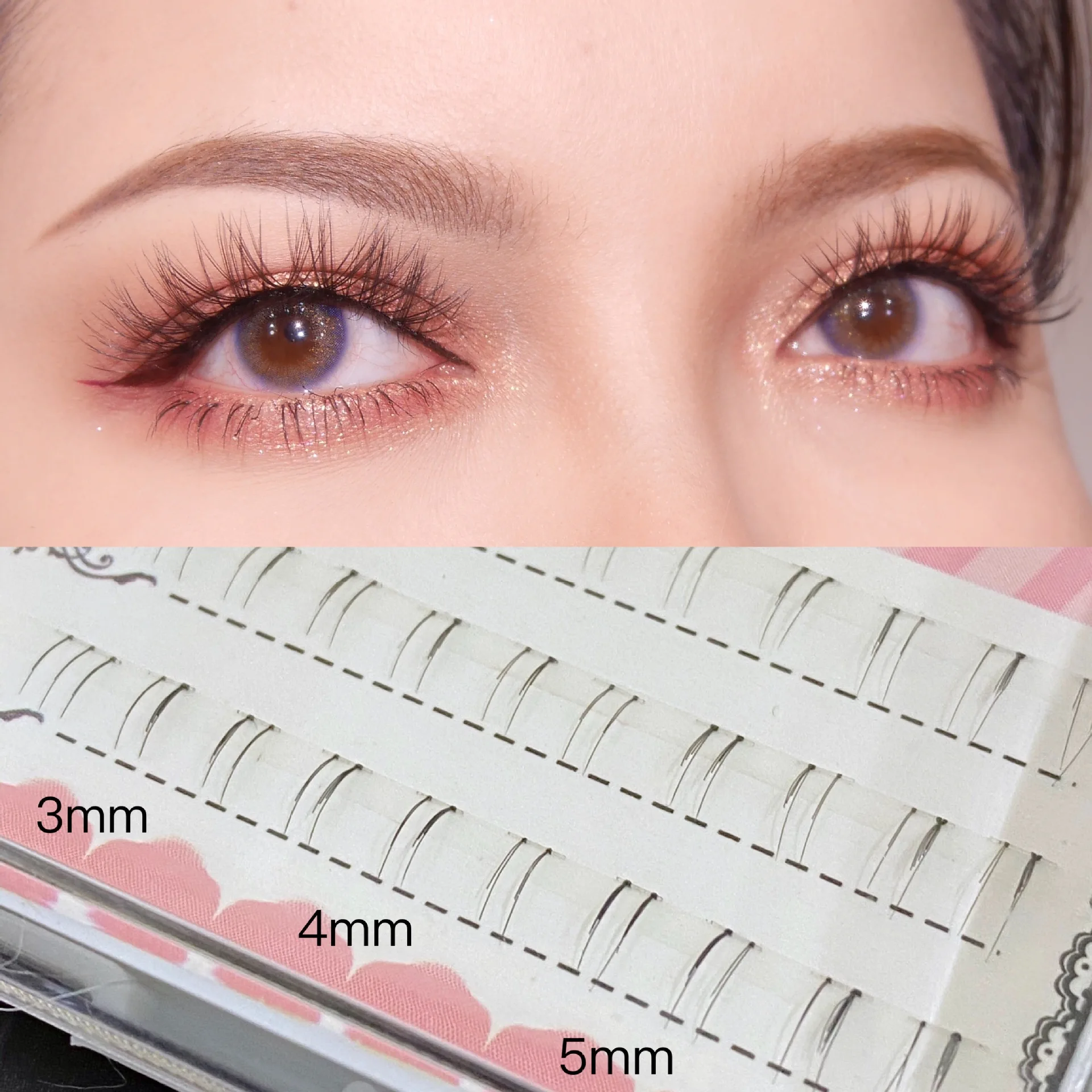 False eyelashes, segmented lower eyelashes have been cut, natural short nude makeup, sharpened lower eyelashes
False eyelashes, segmented lower eyelashes have been cut, natural short nude makeup, sharpened lower eyelashes