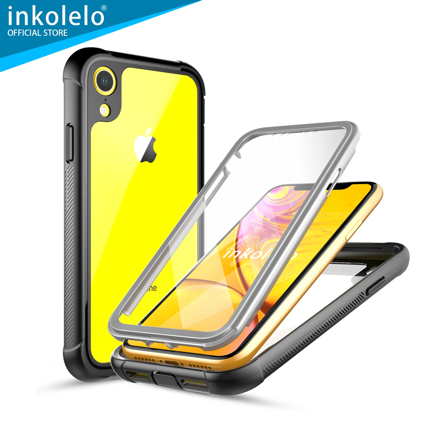Inkolelo iPhone XR Case Built in Screen Protector 360 Degree Heavy Duty Dropproof Shockproof Full Body Protective Cover
Inkolelo iPhone XR Case Built in Screen Protector 360 Degree Heavy Duty Dropproof Shockproof Full Body Protective Cover