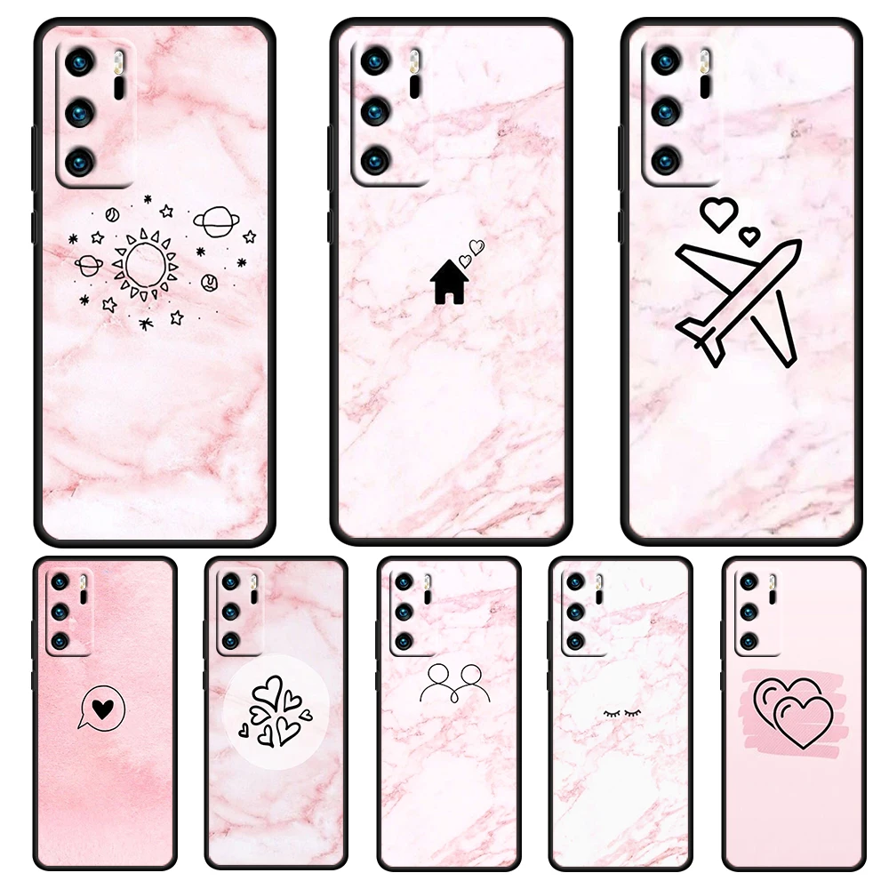 Cartoon pink love For Huawei P50 P40 P30 P20 Pro Plus 5G 2019 E P10 P9 Lite mini 2017 Silicone Soft Black Phone Case
Cartoon pink love For Huawei P50 P40 P30 P20 Pro Plus 5G 2019 E P10 P9 Lite mini 2017 Silicone Soft Black Phone Case