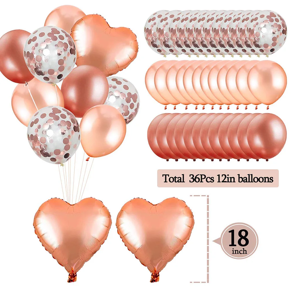 Rose Gold Balloon Set for Mother's day Wedding Bridal Shower,Anniversary Engagement Birthday Party Decoration
Rose Gold Balloon Set for Mother's day Wedding Bridal Shower,Anniversary Engagement Birthday Party Decoration