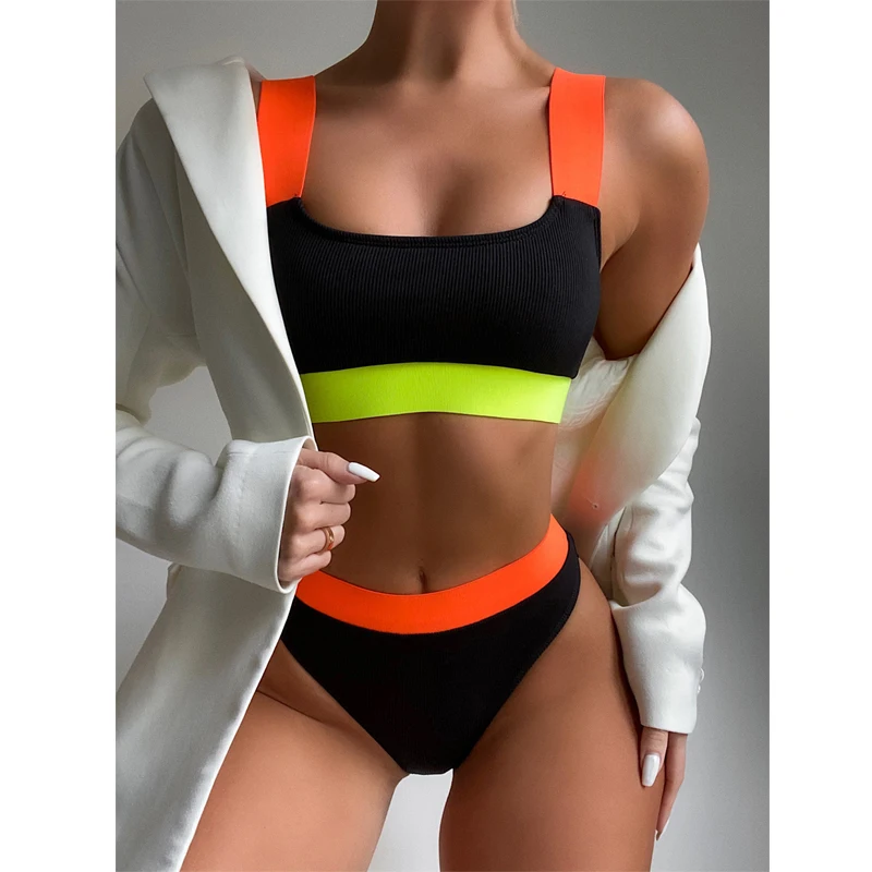 2 Piece Set Bikini Ribbed Women High Waist Swimsuit Sexy Patchwork Swimwear High Cut Push Up Female Bikini Set Summer Beachwears
2 Piece Set Bikini Ribbed Women High Waist Swimsuit Sexy Patchwork Swimwear High Cut Push Up Female Bikini Set Summer Beachwears