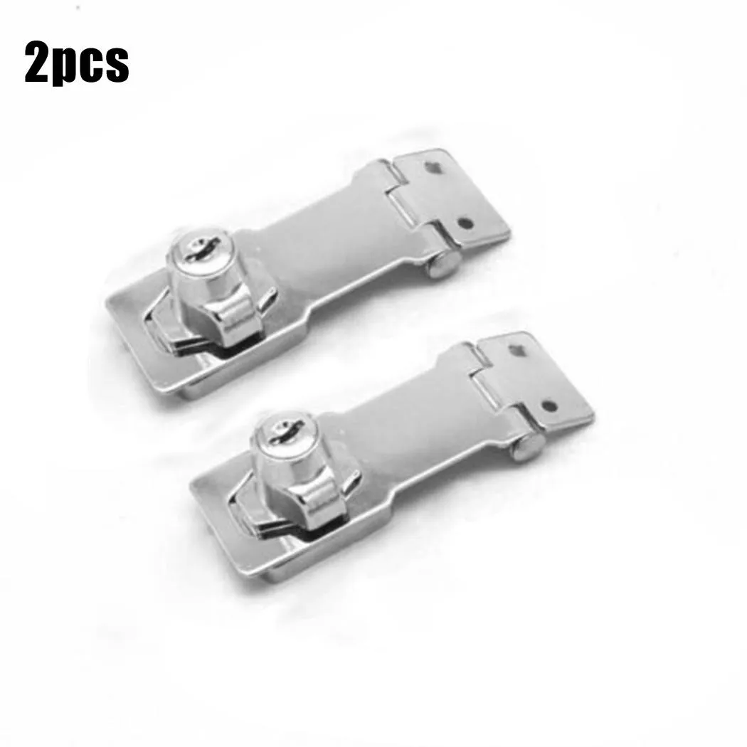 2Pcs Door Locking Hasp Staple With Key Anti-theft Padlock Cupboard Shed Garage Lock Home Furniture Hardware 2.5/3/4in
2Pcs Door Locking Hasp Staple With Key Anti-theft Padlock Cupboard Shed Garage Lock Home Furniture Hardware 2.5/3/4in