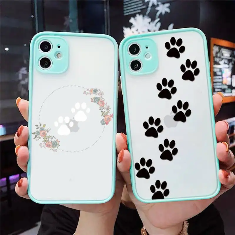 Cat Dog Paw Animal Phone Case For iPhone 13 12 11 Mini Pro XR XS Max 7 8 Plus X Matte transparent blue Back Cover
Cat Dog Paw Animal Phone Case For iPhone 13 12 11 Mini Pro XR XS Max 7 8 Plus X Matte transparent blue Back Cover