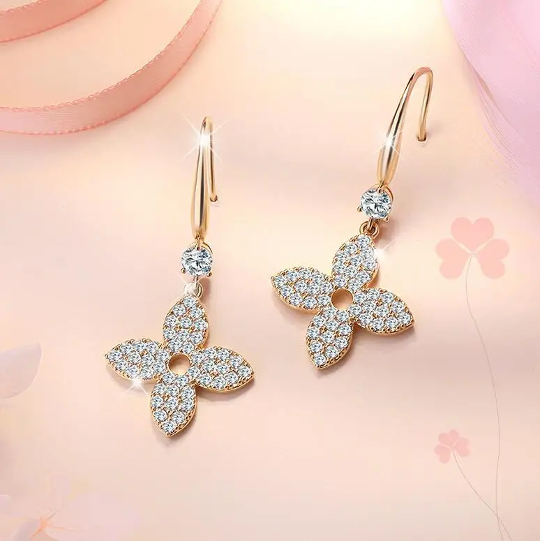 S1537 Fashion Jewelry Four Leaf Clover Earrings Simple Hollow Out Dangle Earrings 
S1537 Fashion Jewelry Four Leaf Clover Earrings Simple Hollow Out Dangle Earrings