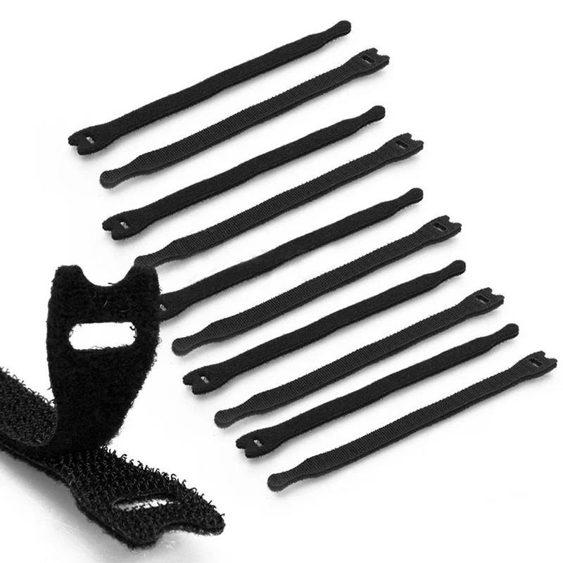 10 x Черный провод кабель шнурки ремни обертывания многоразовые крюк петля Новый HR 
10 x Черный провод кабель шнурки ремни обертывания многоразовые крюк петля Новый HR