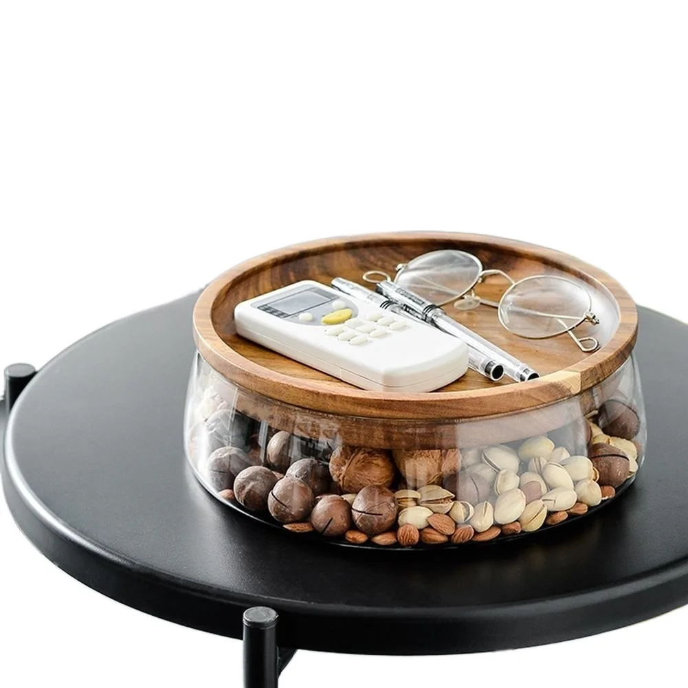 2021NEW Creative Glass Nuts And Dry Fruits Storage Box Container Double Layer Candy Storage Box With Wooden Lid For Home
2021NEW Creative Glass Nuts And Dry Fruits Storage Box Container Double Layer Candy Storage Box With Wooden Lid For Home