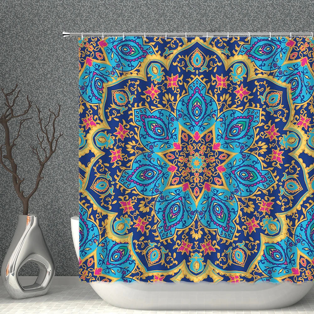 Bohemia Style Print Shower Curtains Datura Flower Home Bathroom Decoration Waterproof Polyester Cloth Screen With Hooks Washable
Bohemia Style Print Shower Curtains Datura Flower Home Bathroom Decoration Waterproof Polyester Cloth Screen With Hooks Washable