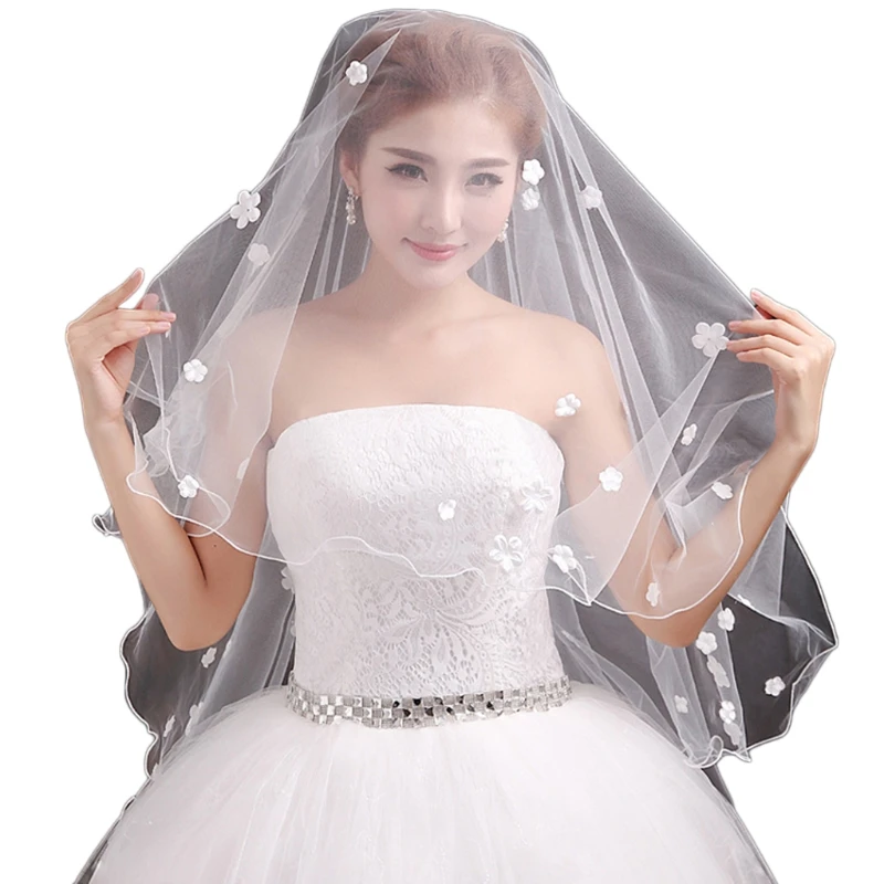 Womens Bride Married Romantic Sweet Flower Appliques Short Wedding Veil Bridal
Womens Bride Married Romantic Sweet Flower Appliques Short Wedding Veil Bridal