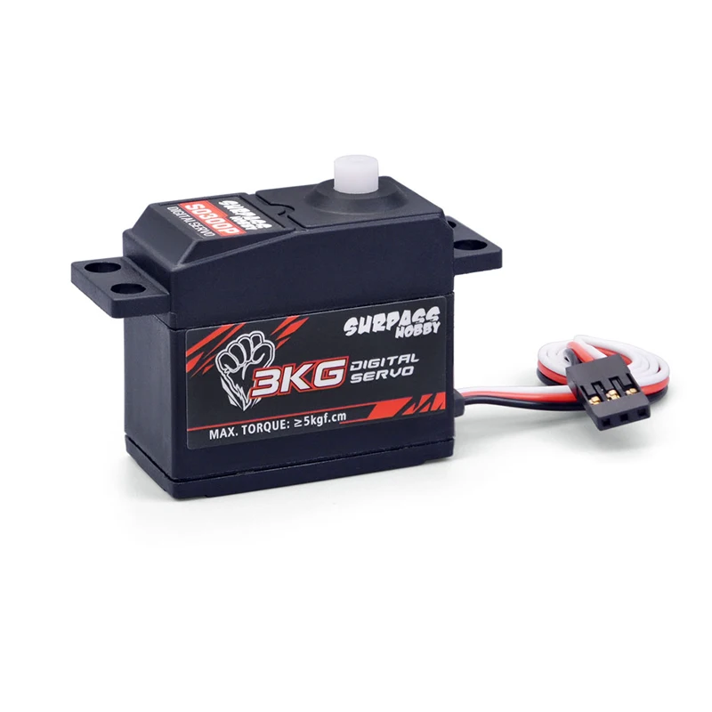 SURPASS Hobby S0300P Plastic Gear 3KG Digital Servo for RC Airplane Robot 1/12 1/14 RC Car Boat Duct Plane
SURPASS Hobby S0300P Plastic Gear 3KG Digital Servo for RC Airplane Robot 1/12 1/14 RC Car Boat Duct Plane