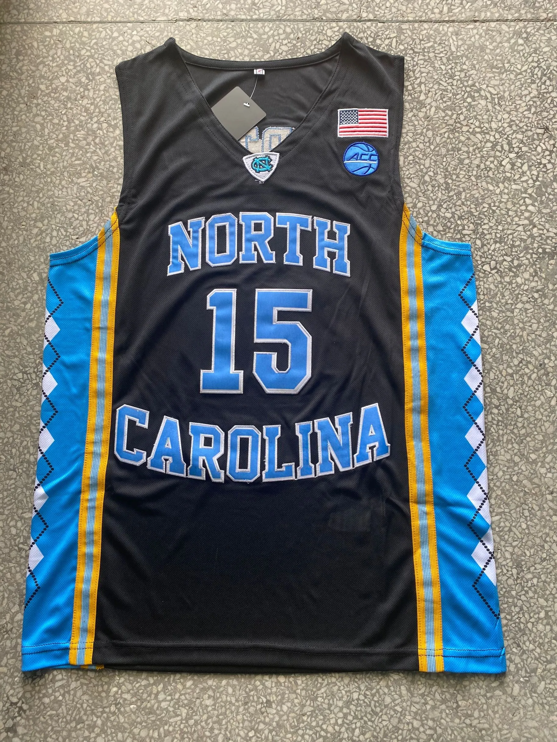 

black North Carolina #2 Cole Anthony #15 vince carter BASKETBALL JERSEY Embroidery Top Quality Stitched