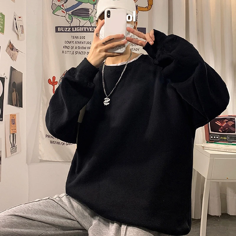 Harajuku Autumn Men Hoodies Casual O Neck Long Sleeves Loose Solid Sweatshirts Simple Style Fashion Male Pullovers Tops 4 Colors
Harajuku Autumn Men Hoodies Casual O Neck Long Sleeves Loose Solid Sweatshirts Simple Style Fashion Male Pullovers Tops 4 Colors
