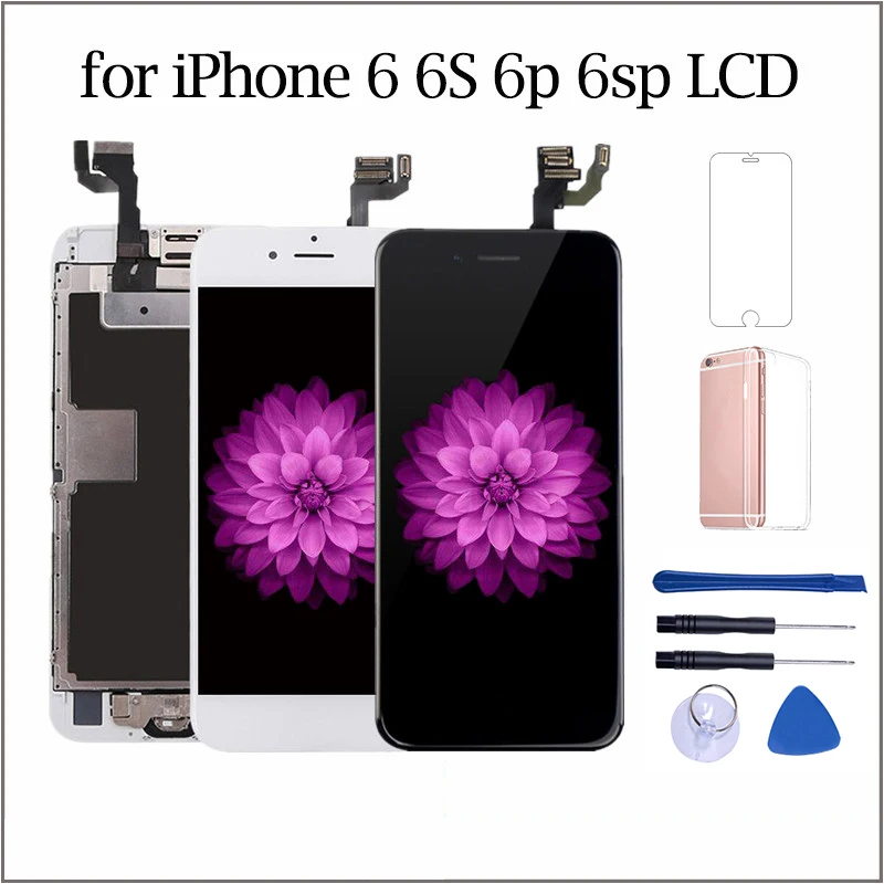 Фото ЖК дисплей AAA + для iPhone 6s полный дигитайзер в сборе сменный сенсорный экран модуль
