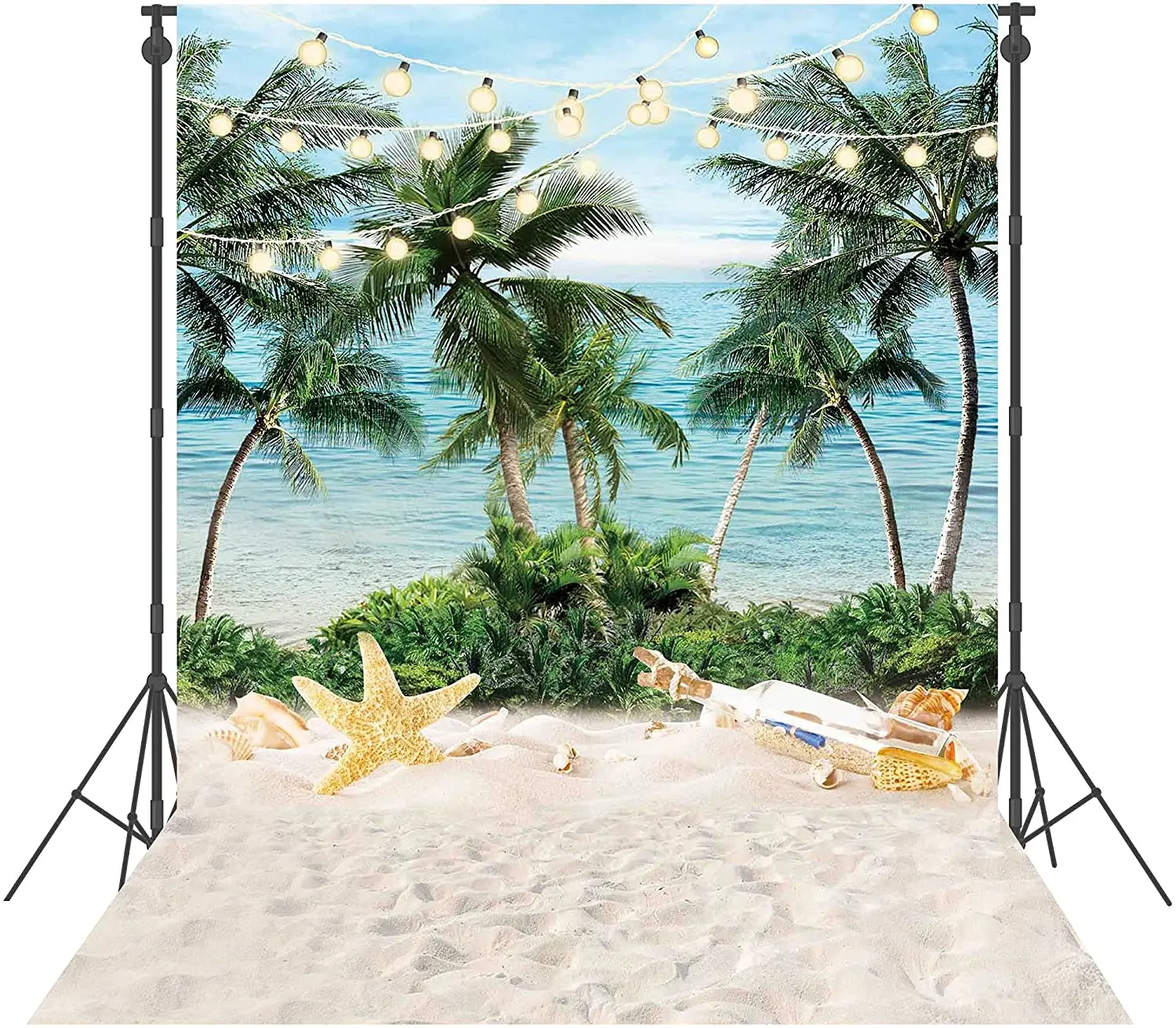 Summer Tropical Beach Seaside Backdrop Hawaii Island Palm Trees Photography Background for Sea Luau Aloha Party Decoration
Summer Tropical Beach Seaside Backdrop Hawaii Island Palm Trees Photography Background for Sea Luau Aloha Party Decoration