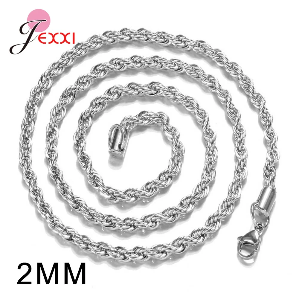 Fast Shipping High Quality Twisted Chain Women Men Fashion Jewelry Accessory Genuine 925 Sterling Silver Chain Necklaces
Fast Shipping High Quality Twisted Chain Women Men Fashion Jewelry Accessory Genuine 925 Sterling Silver Chain Necklaces