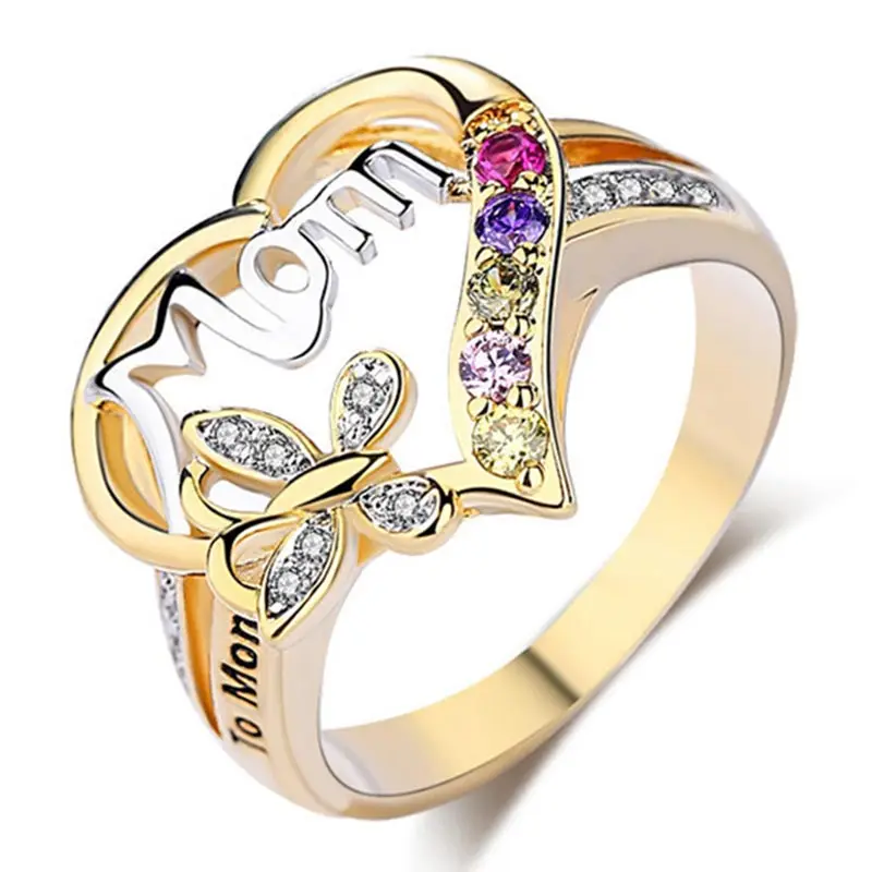 Fashion Rainbow Crystal Rings for Women Women's Butterfly Ring Yellow Gold Color Female Jewelry Accessories Mother's Day Gifts 
Fashion Rainbow Crystal Rings for Women Women's Butterfly Ring Yellow Gold Color Female Jewelry Accessories Mother's Day Gifts